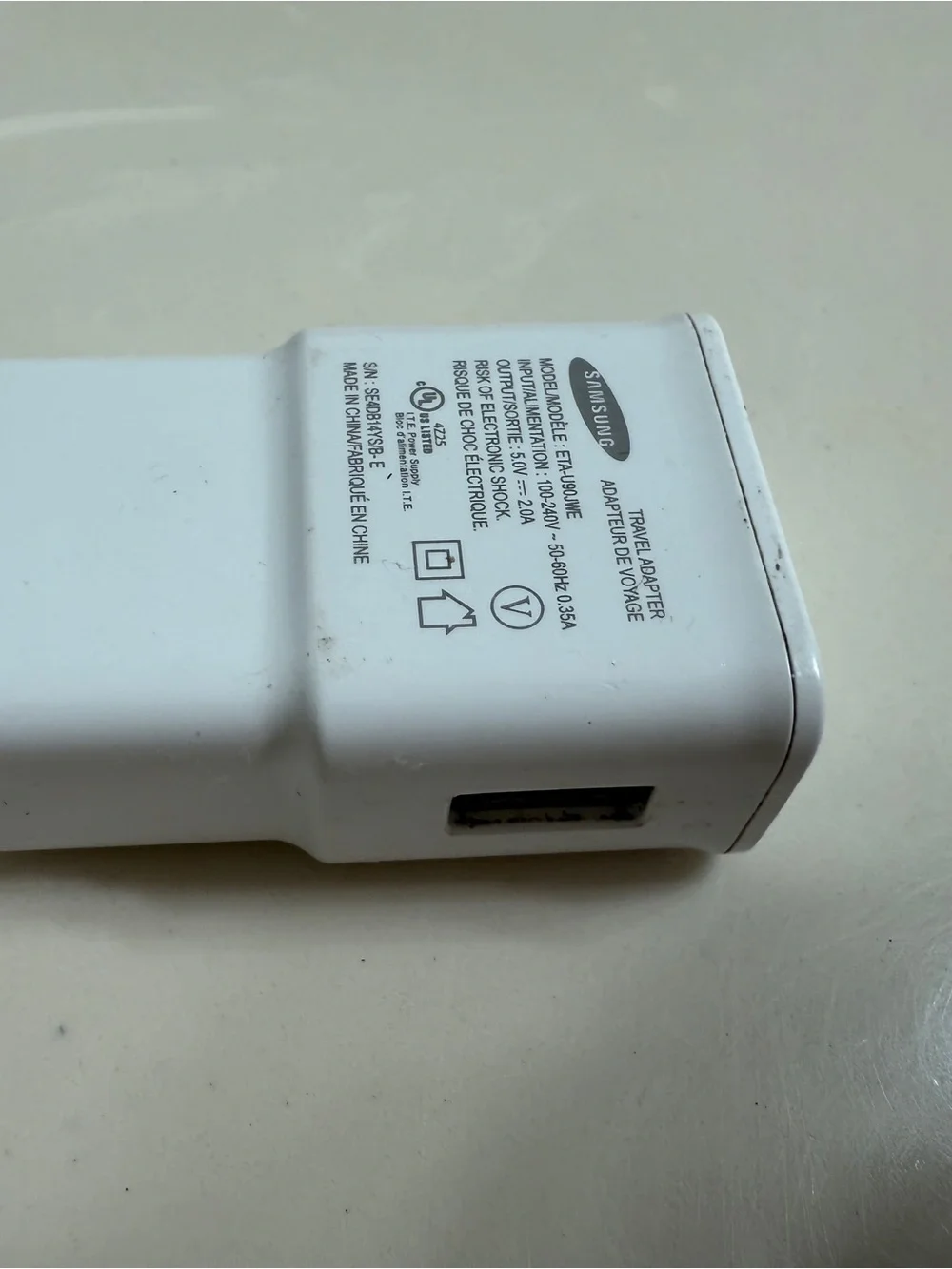 Samsung (5V/2A) Single USB Travel Adapter OEM - White ETA-U90JWE